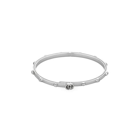 gucci gg 18k white gold diamond bracelet|is gucci jewelry real gold.